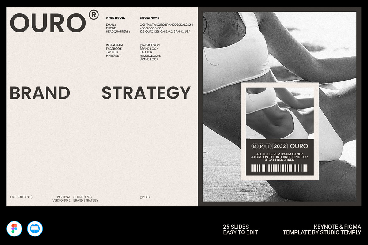 OURO | Brand Strategy Keynote Figma, a Presentation Template by Studio Temply (Photo 1 of 11)