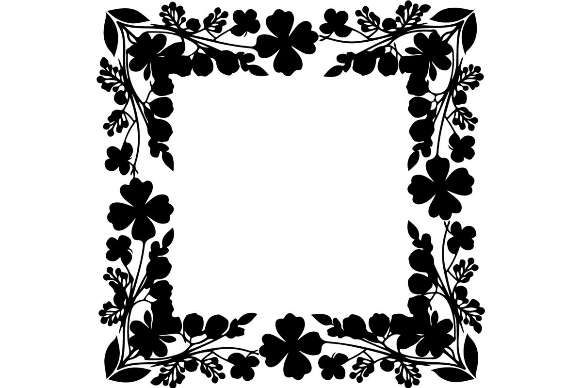 Black Floral Wreath Frame Set, an Illustration by Designer_Momina (Photo 9 of 20)