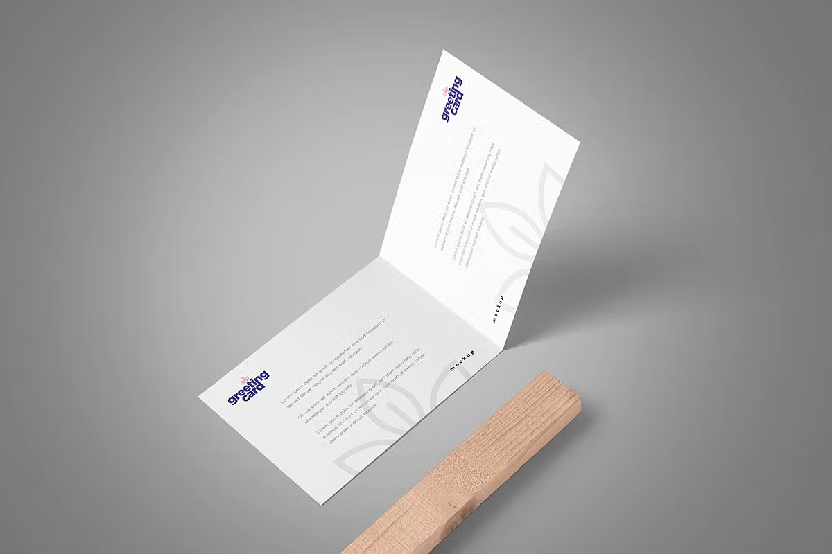 Greeting Card Mockup, a Books & Magazine Mockup by GearShift (Photo 6 of 6)