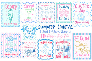 Summer Coastal PNG Hand Drawn Bundle, an Illustration by Dream Creation