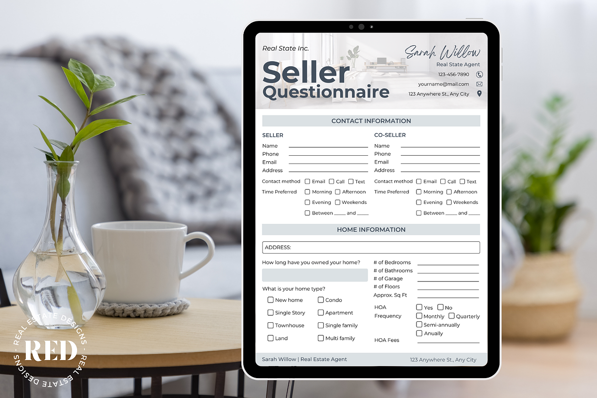 Real Estate Seller Questionnaire, a Stationery Template by Jennifer Magri Templates (Photo 6 of 8)