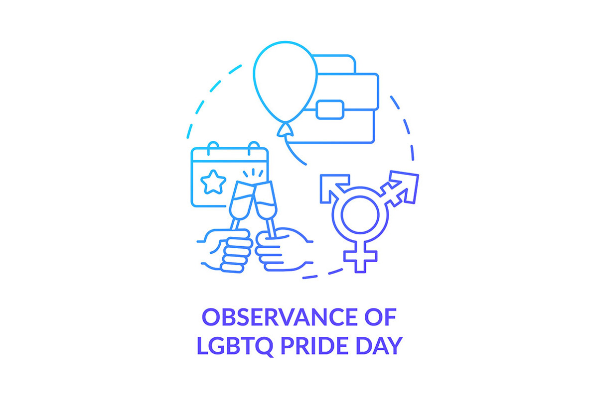 Observance of LGBTQ pride day blue, an Icon by IMG Visuals