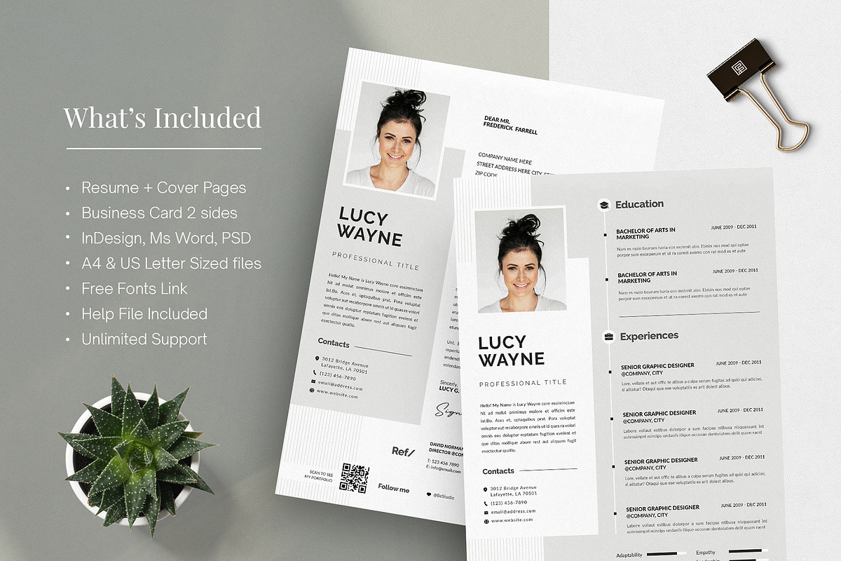 Resume CV & Cover Letter, a Resume Template by BrochuresFactory (Photo 5 of 6)