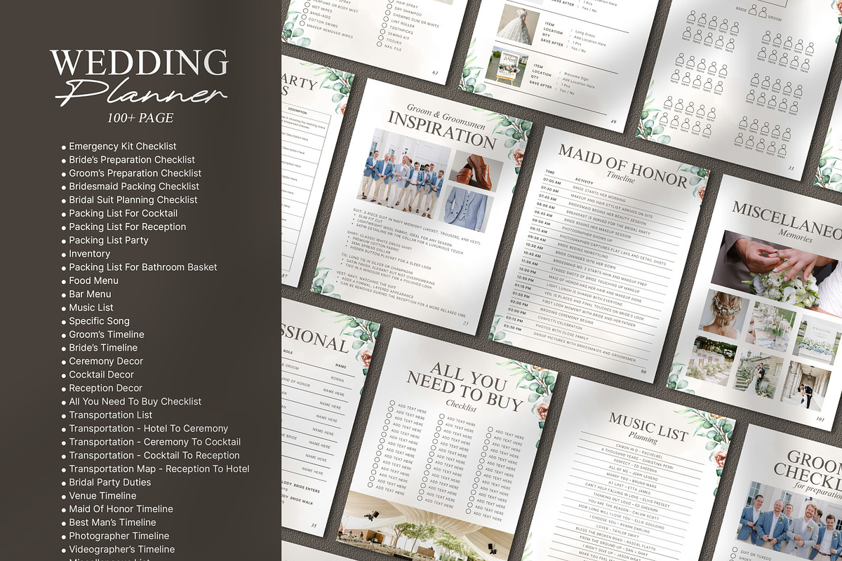 Minimalist Wedding Planner Template, a Presentation Template by SKY CREATION (Photo 2 of 6)