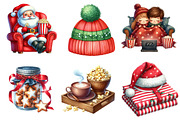 Christmas Movie Night Clipart, an Illustration by CreationArt (Thumbnail 2 of 5)