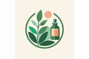 A minimalist logo featuring a bottle, a Graphic by Iftikhar Alam