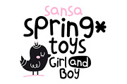Sansa Kid-Scandinavian style font, a Sans Serif Font by himoki (Thumbnail 2 of 3)