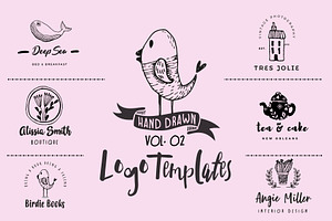Hand drawn feminine premade logo v02, a Branding & Logo Template by Nues Design