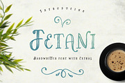 Fetani - Handwritten Font & Extras, a Serif Font by Refolve Design (Thumbnail 1 of 9)