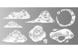 Realistic soap foam with bubbles, an Object Illustration by Yayasya