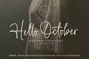 Hello October - Single Line font, a Script Font by Subectype Studio (Thumbnail 1 of 10)