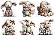 Bunny Lamb Easter Clipart, an Illustration by Sublimation Artist (Thumbnail 6 of 7)