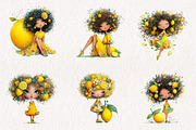 Whimsical lemon Girl Clip Art, an Illustration by CreationArt (Thumbnail 7 of 7)