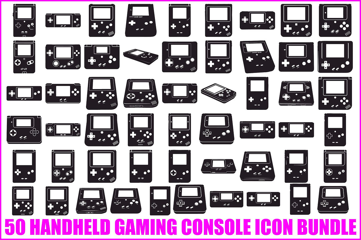 50 Handheld Gaming Console Vector Bu, an Illustration by Gfx_Store (Photo 1 of 51)