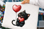 Quirky Black Cat And Red Balloon PNG, an Illustration by SinaCreation (Thumbnail 5 of 7)