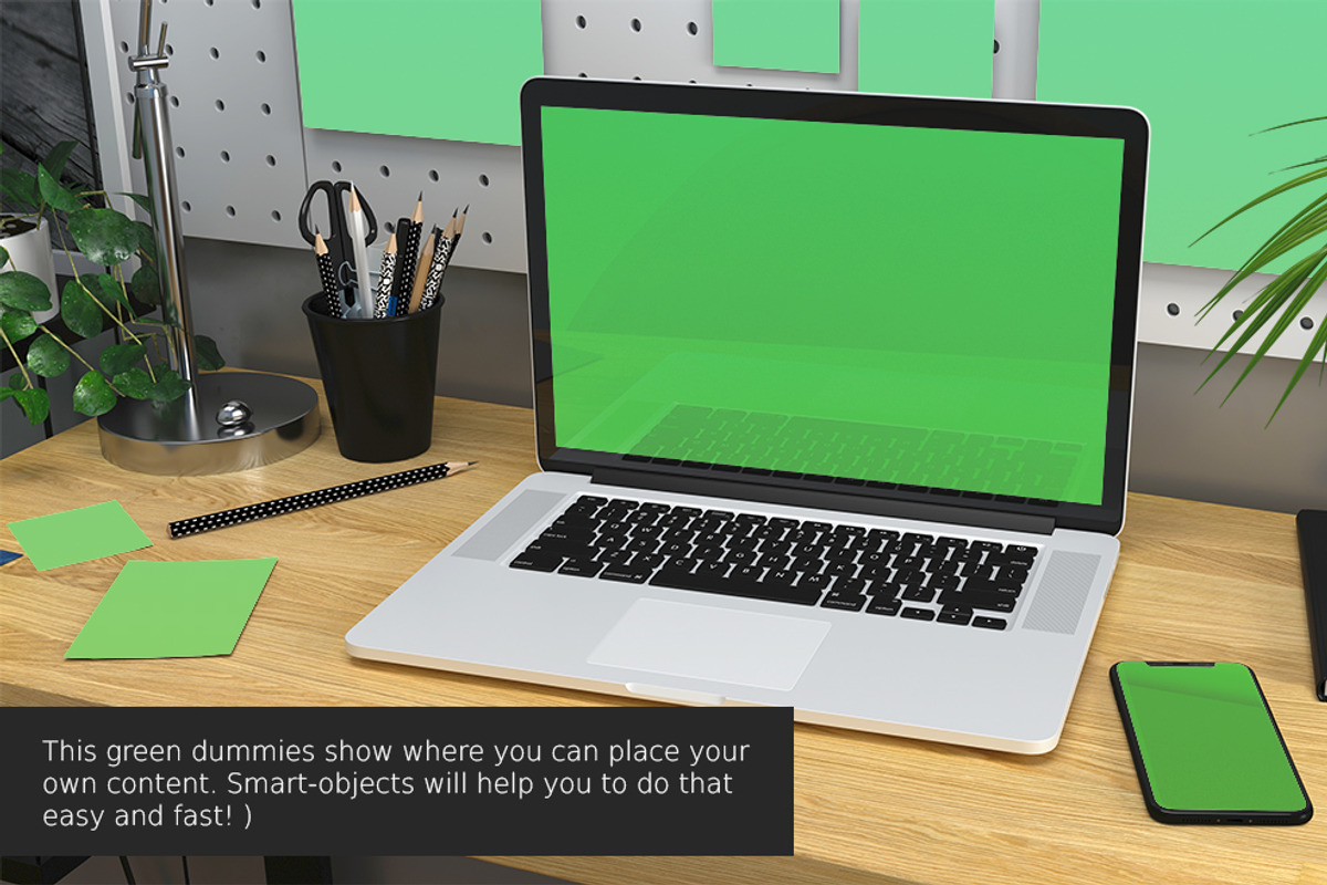 Workplace mockup #2, an iPhone Mockup by Digithings (Photo 3 of 3)