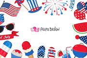 4th of July clipart, an Object Graphic by PolpoDesign (Thumbnail 2 of 2)