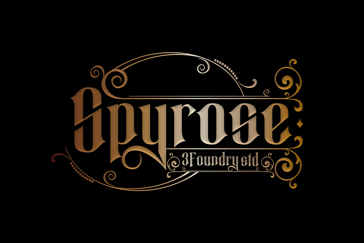 Spyrose, a Blackletter Font by INKSUN™ (Photo 2 of 5)