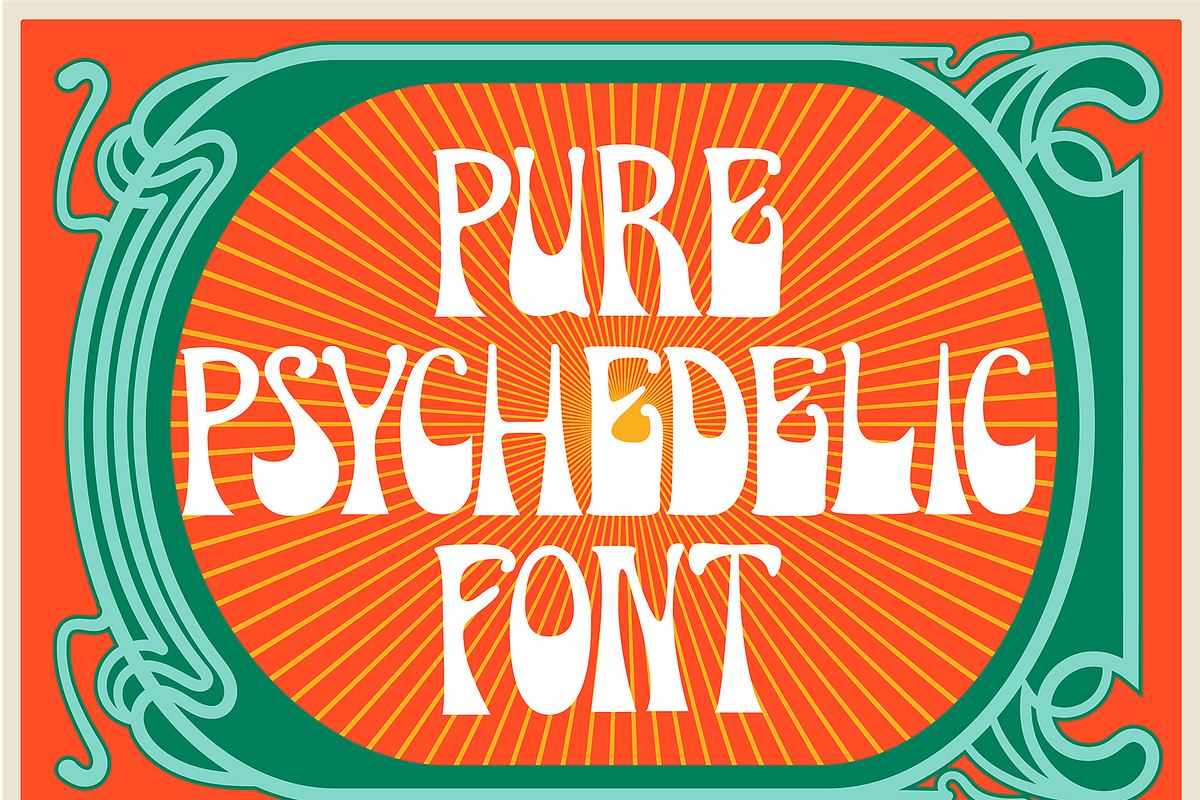 Bacesy Psychedelic Font, a Font by Authentic Studio (Photo 2 of 4)