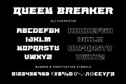 Queen Breaker - Futuristic Font, a Script Font by AQR Studio (Thumbnail 5 of 8)