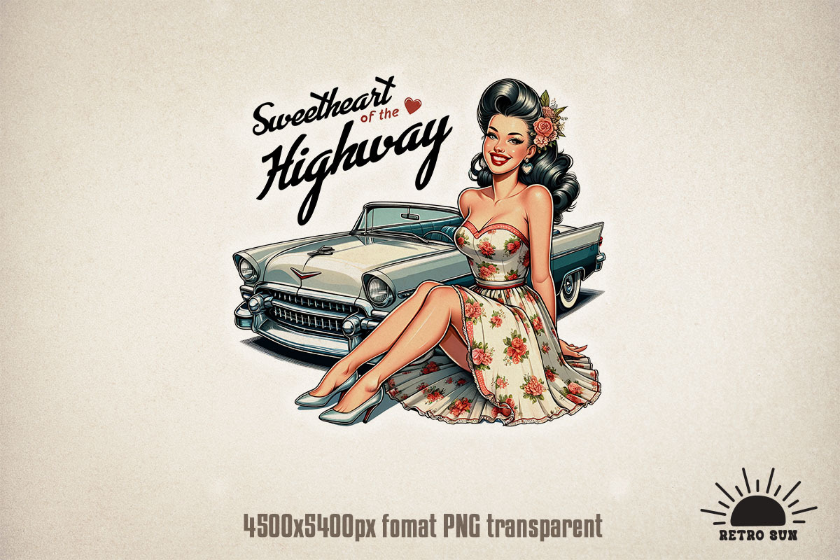 Retro Pin-Up Sublimation Bundle, an Object Graphic by GlitterCraft (Photo 10 of 20)