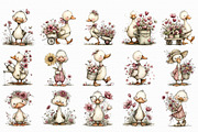 Whimsical Spring Goose Clipart, an Illustration by Libby Wishes (Thumbnail 4 of 7)