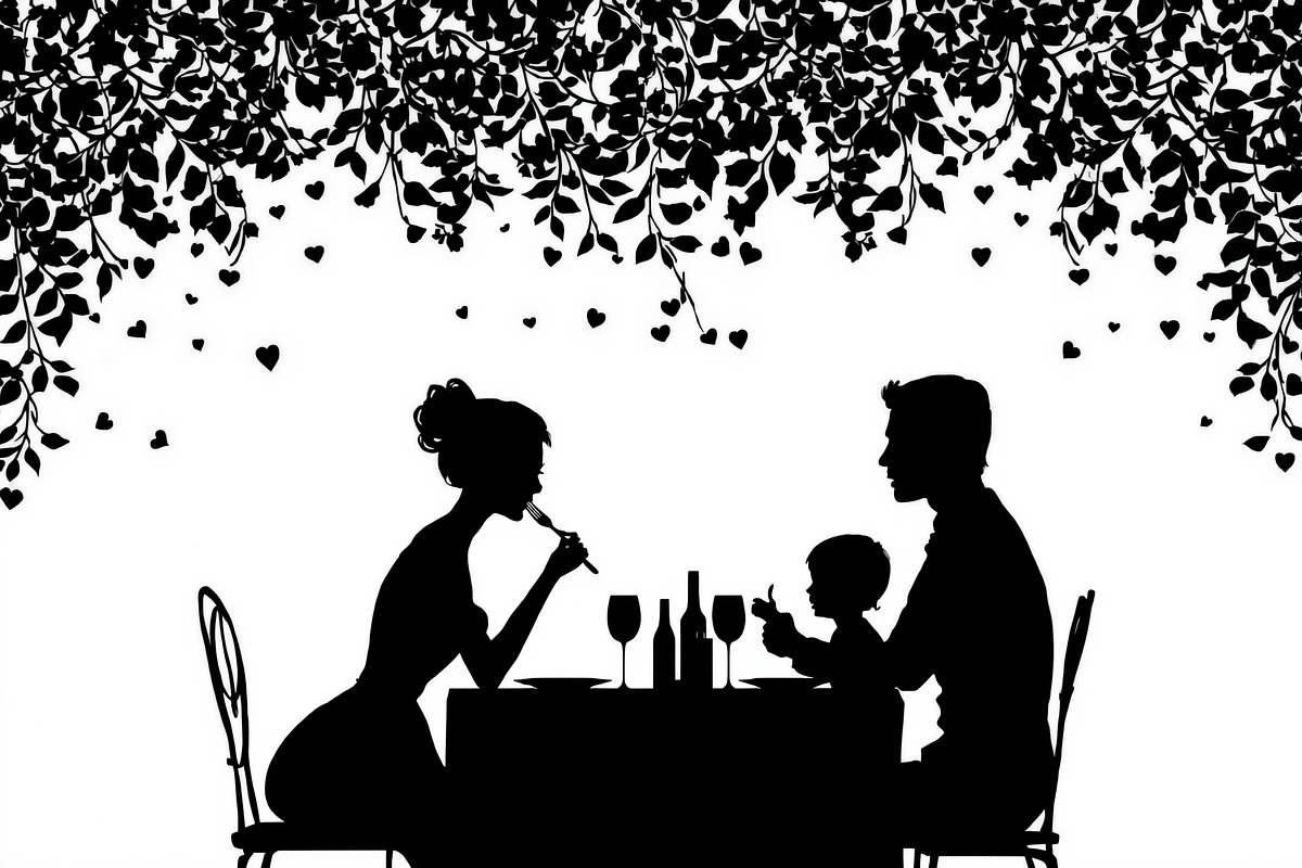 Minimalist family eating dinner, an Illustration by Amazin_art (Photo 14 of 17)