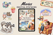 Movies Sticker set, an Illustration by ikarifq shop (Thumbnail 1 of 7)
