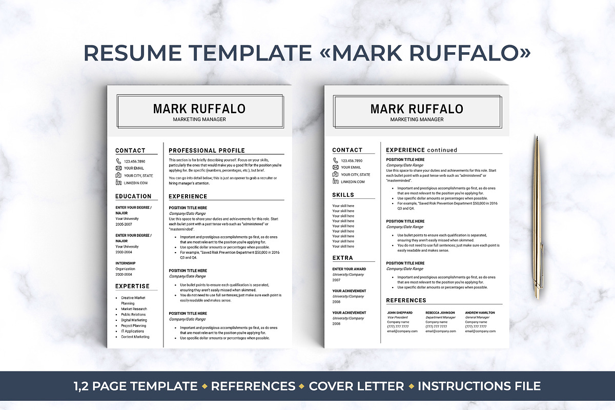 Best Selling RESUME BUNDLE / CV, a Resume Template by LevelUpResume (Photo 8 of 11)