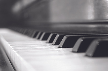 Piano keys stock picture