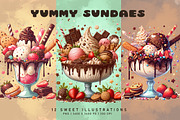 Yummy Sundaes, a Food Illustration by Digital Art Creations (Thumbnail 6 of 9)