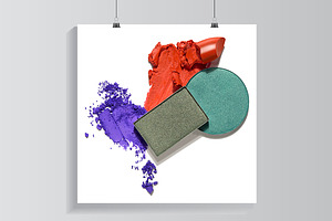 Cosmetic swatch stock photo containing maquillage and stylist