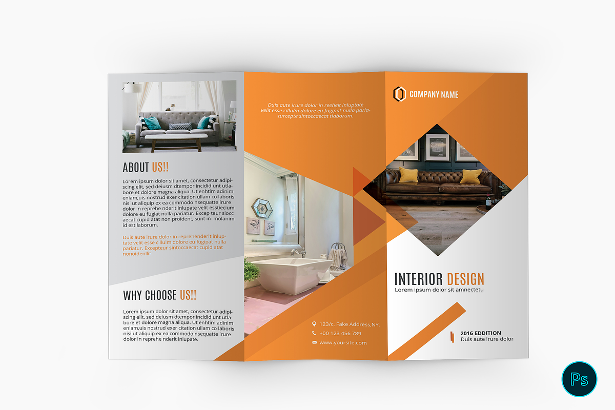 Trifold Interior Brochure, a Brochure Template by Template Shop (Photo 1 of 5)