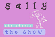 Sally, a handmade serif displayfont, a Serif Font by Eryn Rose Design (Thumbnail 4 of 10)