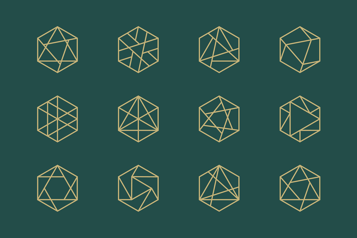 Geometric Line Hexagon Logo Element, a Branding & Logo Template by Signatoro (Photo 1 of 3)