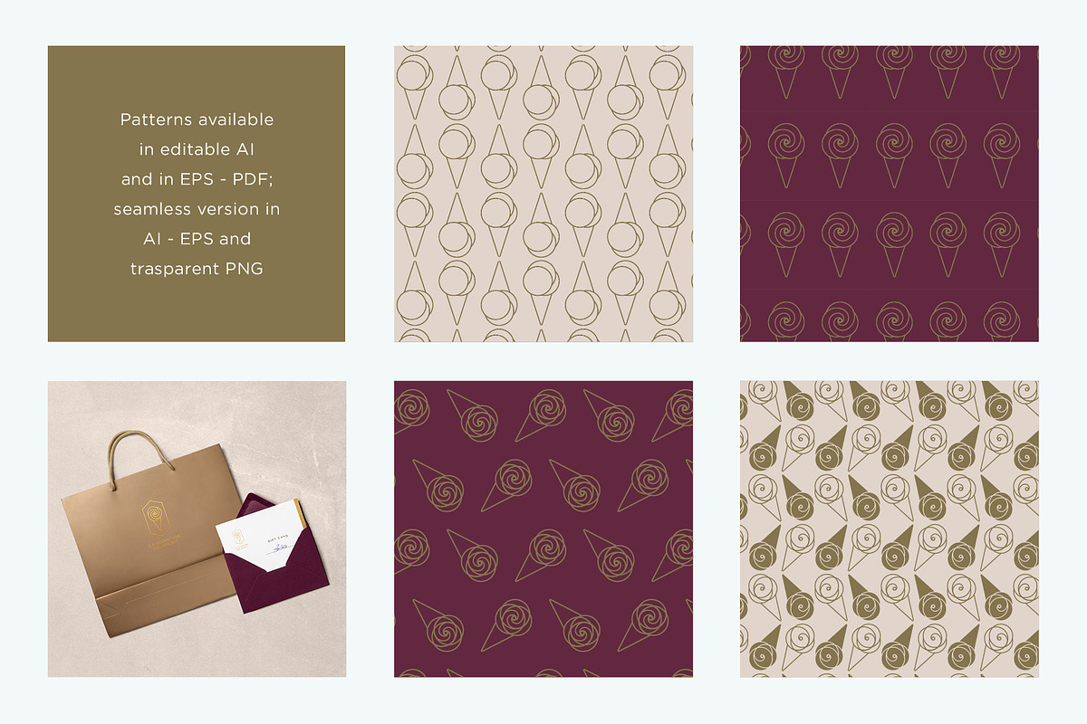 Luxury Ice Cream Kit, a Branding & Logo Template by volume 1 visual design (Photo 15 of 20)