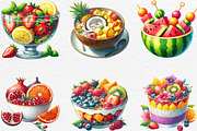 Watercolor Healthy Fruit Bowls, an Illustration by Black Bird Studio (Thumbnail 5 of 6)