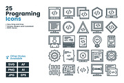 Programing Outline Icons, an Outline Icon by erifqizeicon (Thumbnail 1 of 2)