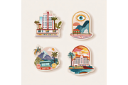 Prompt 50 Retro US Cityscape Icons, a Decorative Illustration by Creative design (Thumbnail 4 of 7)