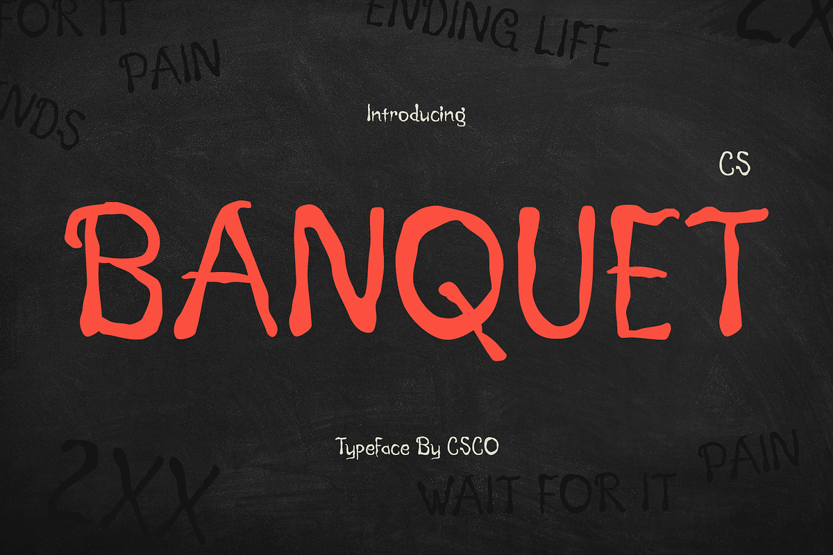 CS Banquet – Etchy Font, a Sans Serif Font by Craft Supply Co. (Photo 1 of 8)