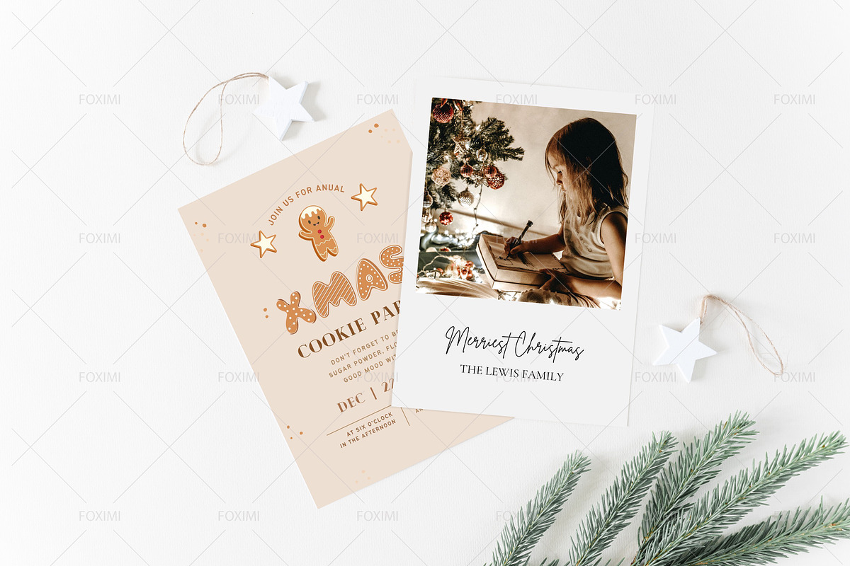 5x7 Christmas Card Mockup, P05, a Product Mockup by FOXIMIDesign (Photo 3 of 5)