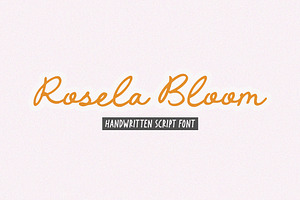 Rosela Bloom Font, a Script Font by Timurtype