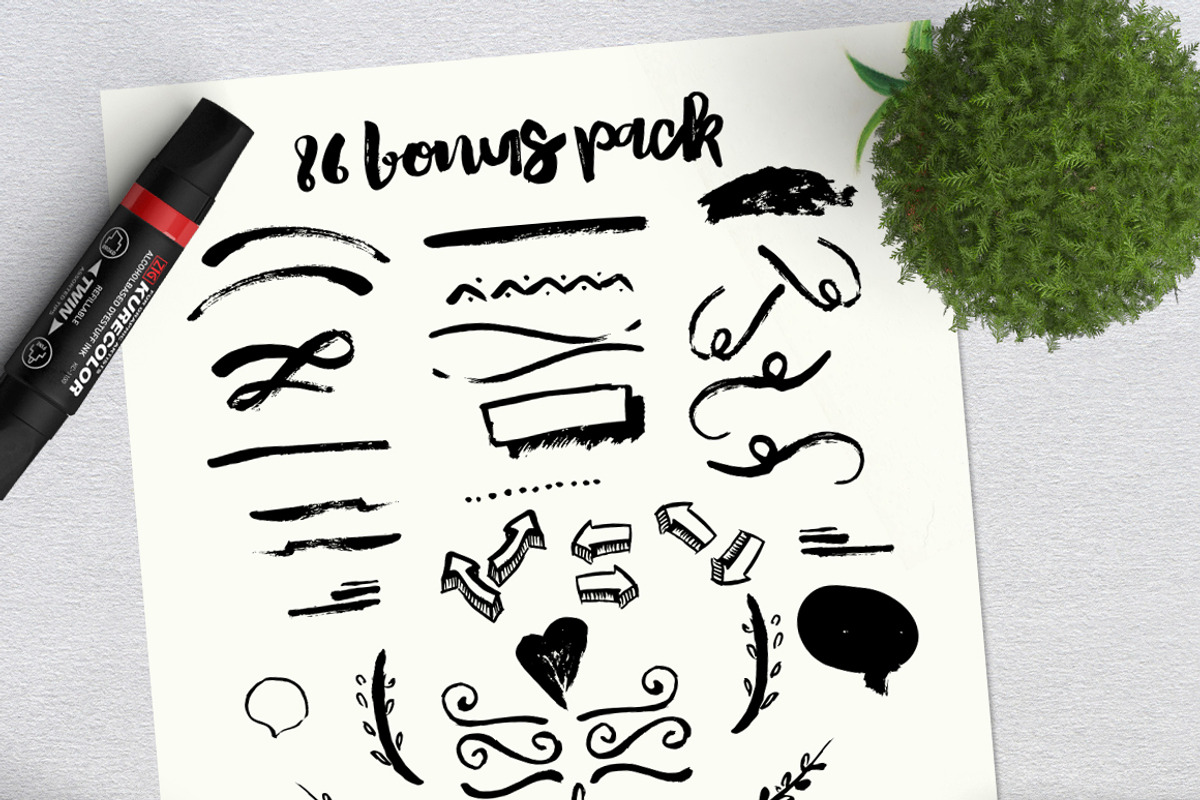Wonderlove Doodle (4 Fonts)+Extra, a Script Font by Fortunes Co (Photo 14 of 14)