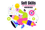 10 Soft Skills Illustration, a Person Illustration by denayunebgt (Thumbnail 1 of 4)