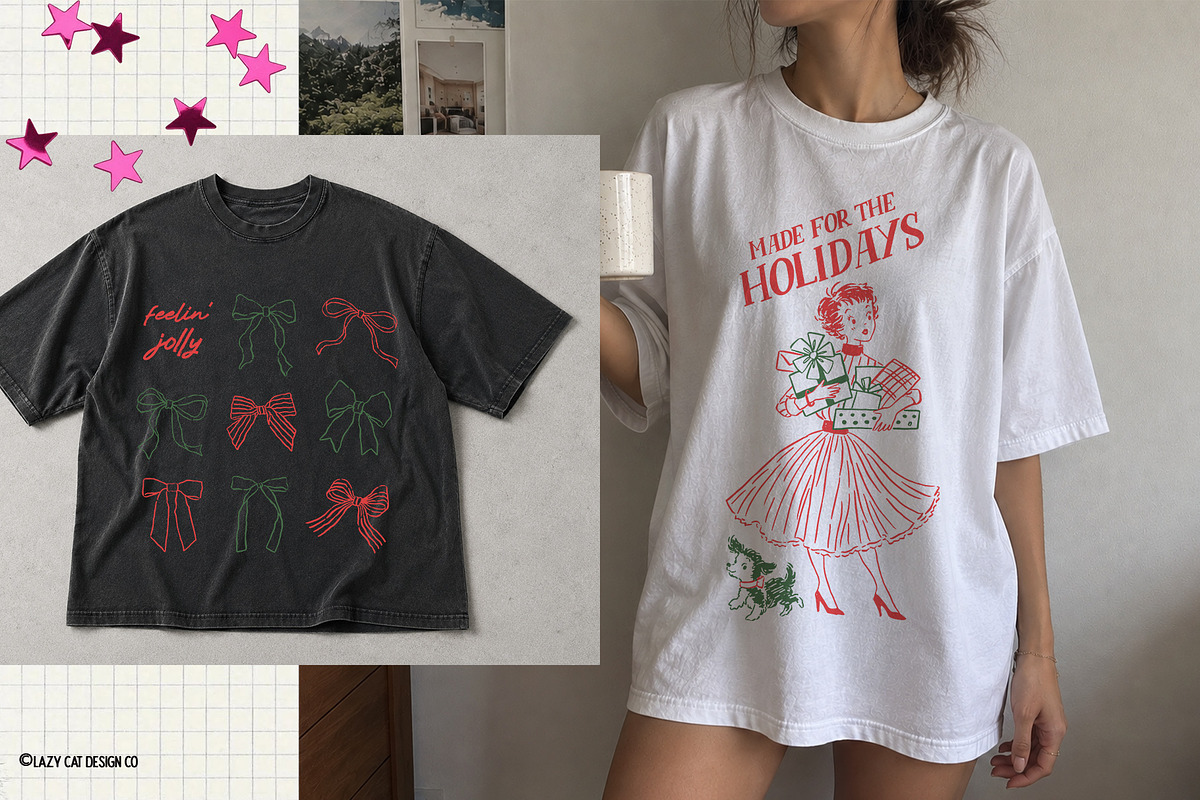Christmas Sketch Art Designs, an Object Graphic by Lazy Cat (Photo 3 of 7)