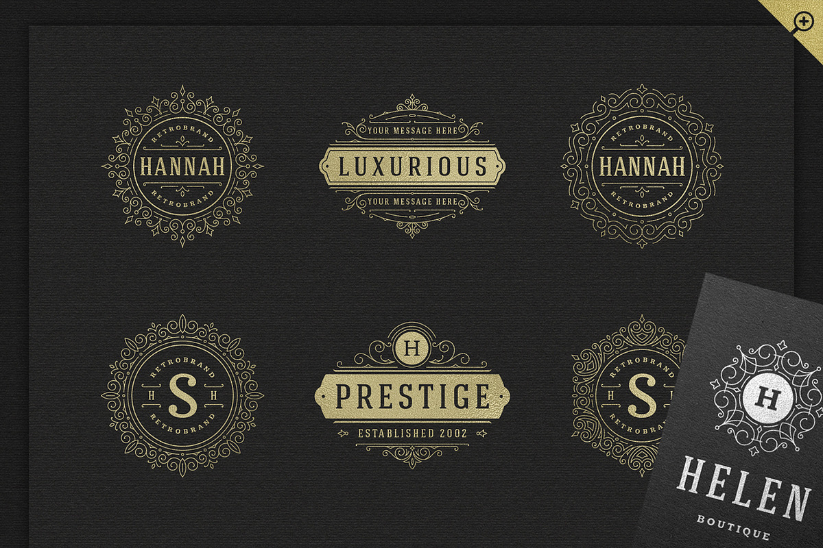500 ornaments logos & monograms, a Branding & Logo Template by Vasya Kobelev (Photo 28 of 31)