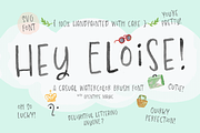 Hey Eloise! Watercolor SVG, a Sans Serif Font by KLUGE+CO (Thumbnail 1 of 11)