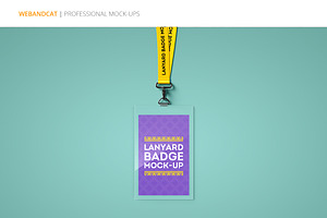 Lanyard Name Tag Badge Mockup