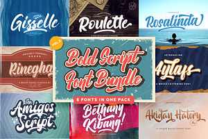 Bold Script Font Bundle Vol 2