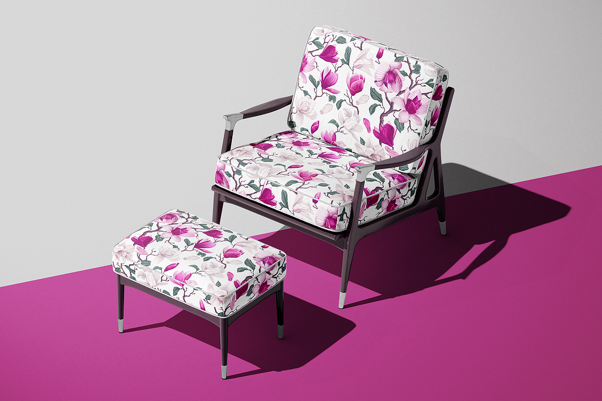 Realistic Seamless Pattern Magnolia, a Pattern Graphic by MarynaPetrovska (Photo 5 of 16)